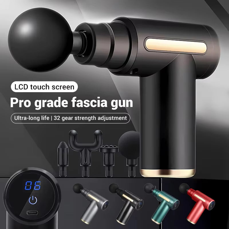 Pulserelief Pro™ – Portable LED Percussion Massage Gun for Deep Tissue Recovery