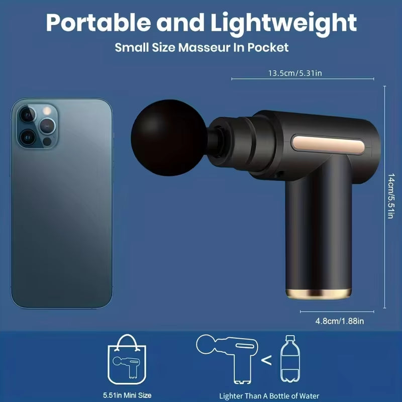 Pulserelief Pro™ – Portable LED Percussion Massage Gun for Deep Tissue Recovery